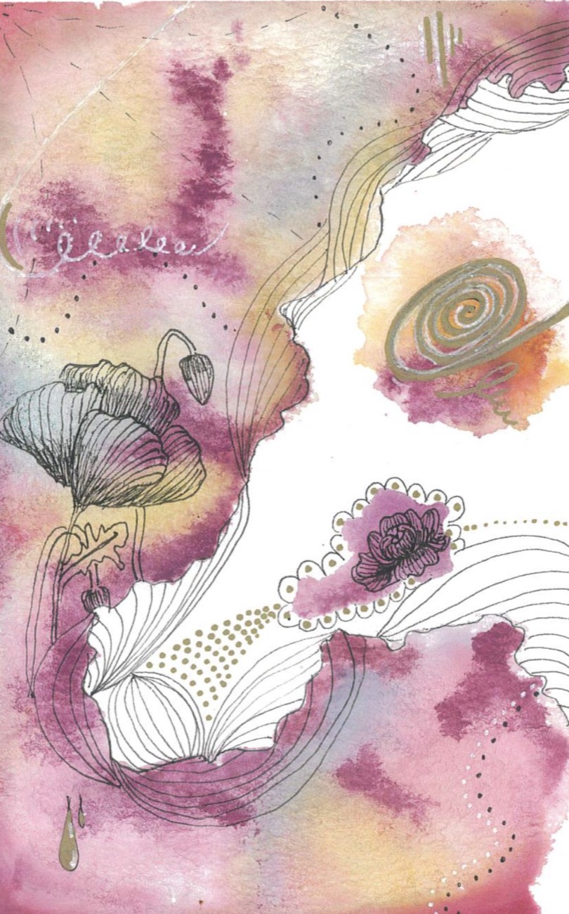 Meditative art therapy in action during a studio session